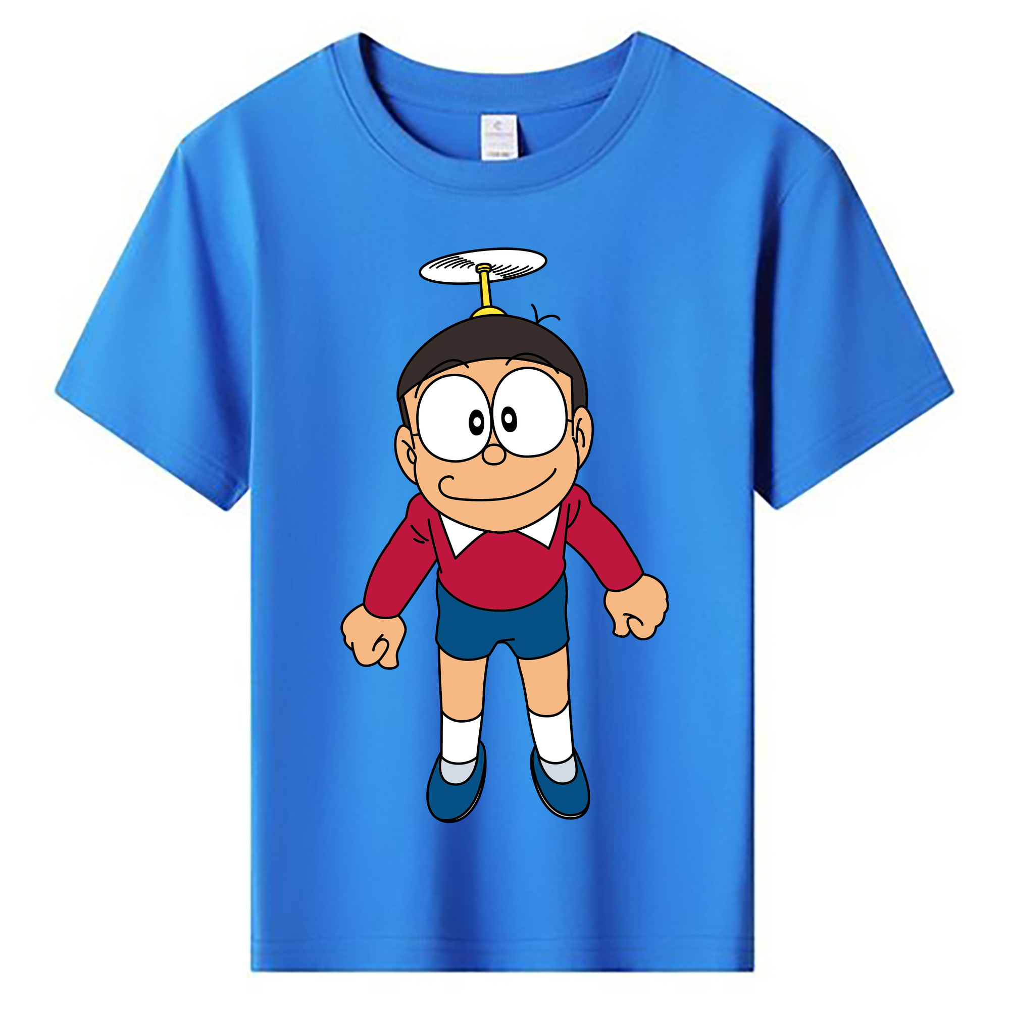 （画像用） ドラえもん 野比 のび太 Doraemon Nobita Nobi 綿100％キッズTシャツ（フロントプリント）
